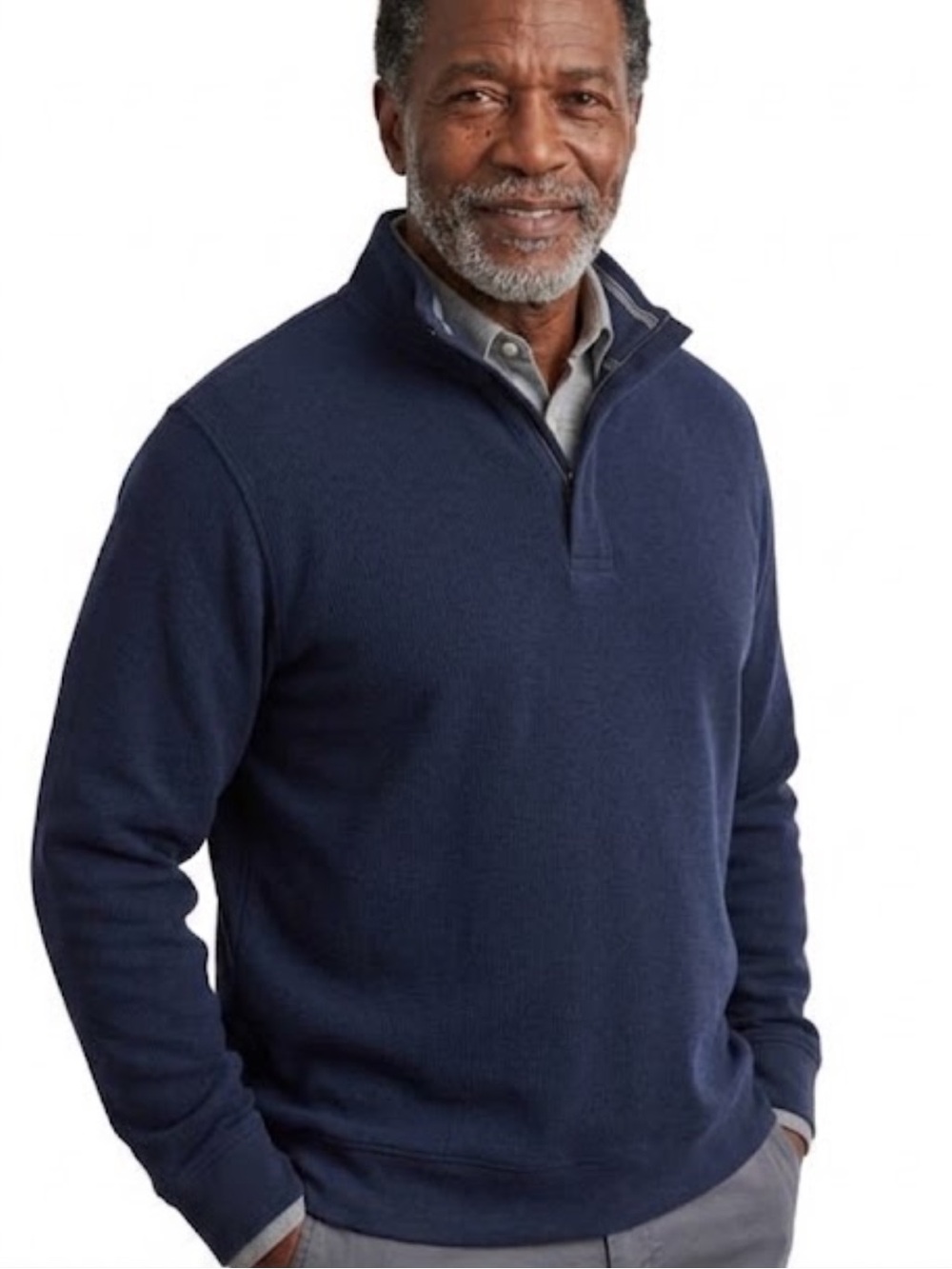 UNTUCKit Navy Blue Quarter Zip Pullover Sweater Mens XXL
AA